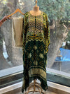 Green Bandhej Kaftan Co Ord