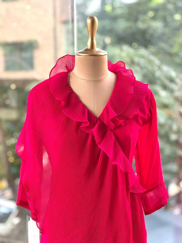 Fuchsia Pink Crush Flap Tunic