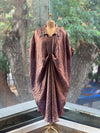 Purplish Glass Tissue Cowl Tunic