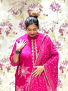 Pink Printed Dupatta Set