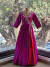Purple Bandhej Gown