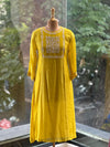 Yellow Mul Chanderi Suit