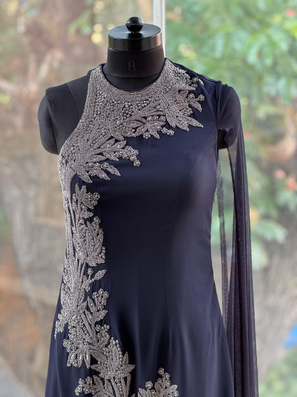 Navy Blue Cocktail Gown