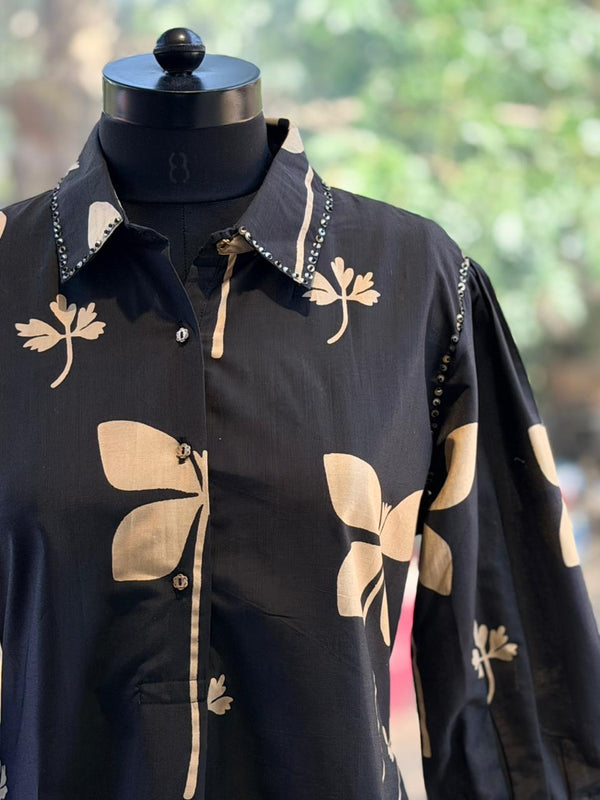 Black Floral Co Ord