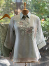 Blue Organza Co Ord