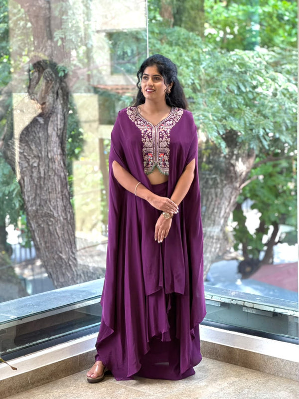 Purple Cape Set
