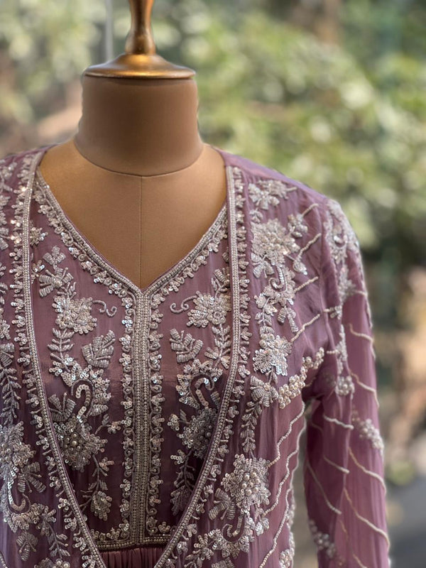 Mauve Jacket Style Gown