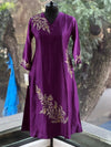 Purple Embroidered Suit