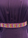 Purple Intricate Work Gown
