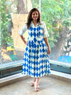 Blue Collared Neck Tunic