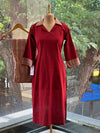 Maroon Collared Neck Co Ord