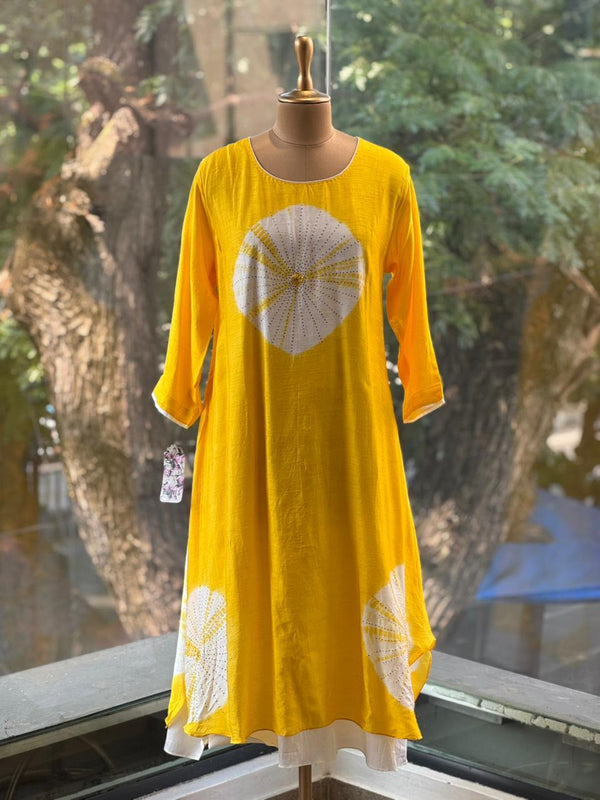 Yellow Tye Dye Tunic