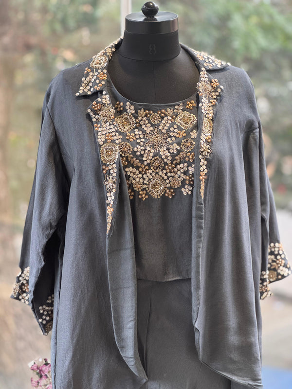 Grey Palazzo Set