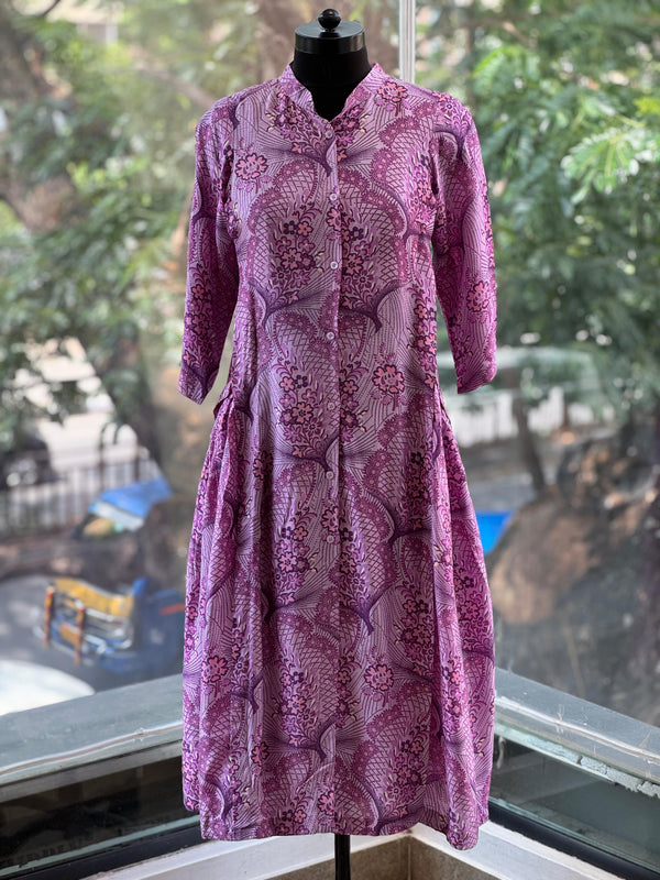 Purple Digital Print Tunic