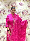 Pink Printed Dupatta Set