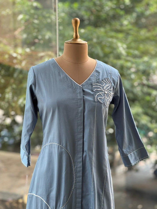 Blue Applique Tunic