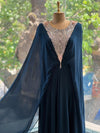 Navy Blue Kaftan Gown
