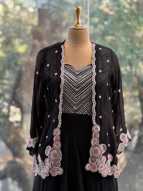 Black Designer Wear Gown
