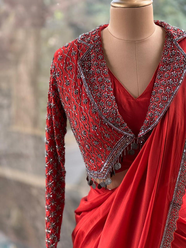 Rust Jacket Style Drape