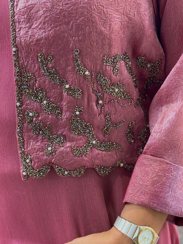 Pink Glass Tissue Tunic