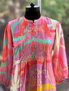 Pink Abstract Print Suit