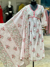Floral Alia Cut Dupatta Set