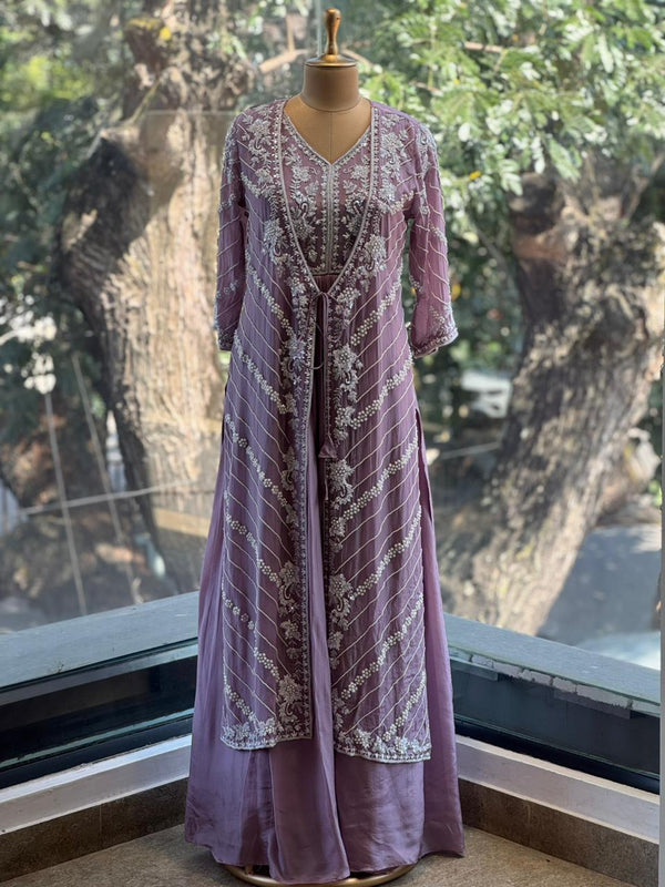 Mauve Jacket Style Gown