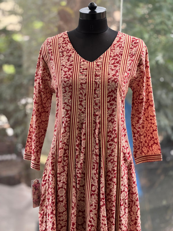 Maroon Dupatta Set