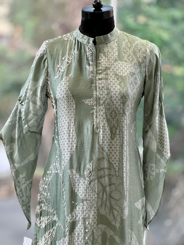 Green Printed Co Ord