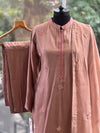 Light Brown Embroidered Suit
