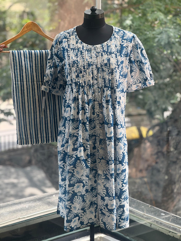 White/Blue Floral Co ord