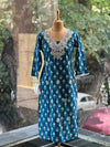 Blue Embroidered Tunic