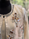Off White Jacket Style Gown
