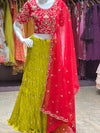Greenish Yellow Lehenga Set