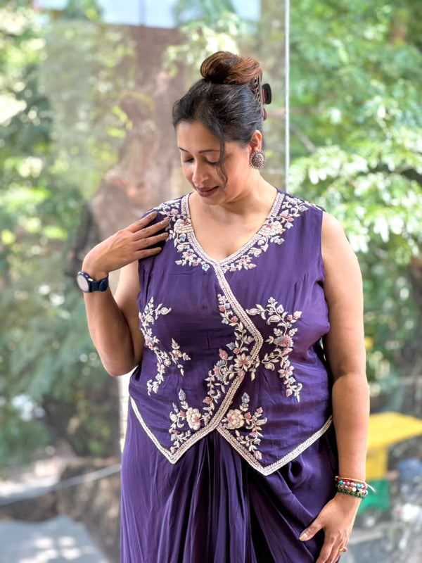 Purple Skirt Set