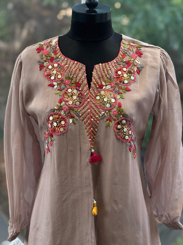 Biscuit Embroidered Co Ord