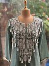 Green Mirror Yoke Dupatta Set