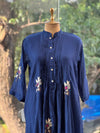 Blue Mul Chanderi Dupatta Set