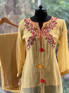 Yellow Embroidered Co Ord