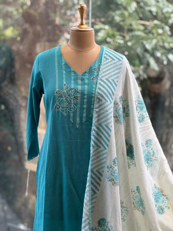 Light Blue Dupatta Set