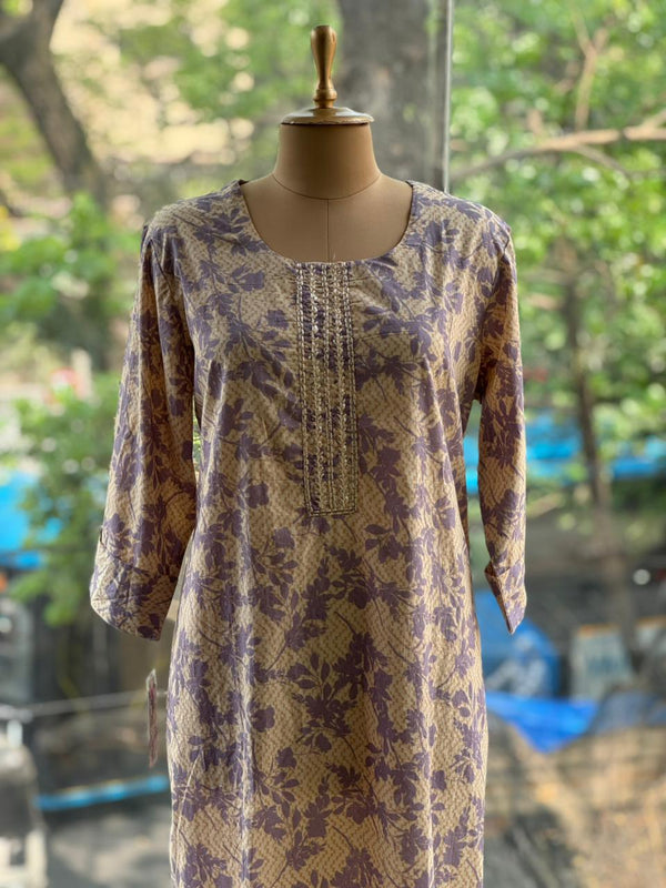 Beige Floral tunic