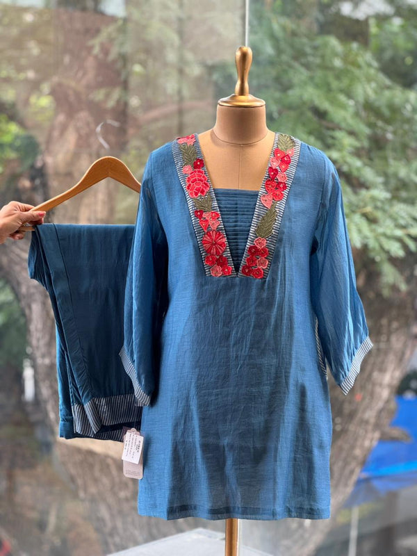 Blue Mul Co Ord