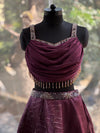 Wine Lehenga Set