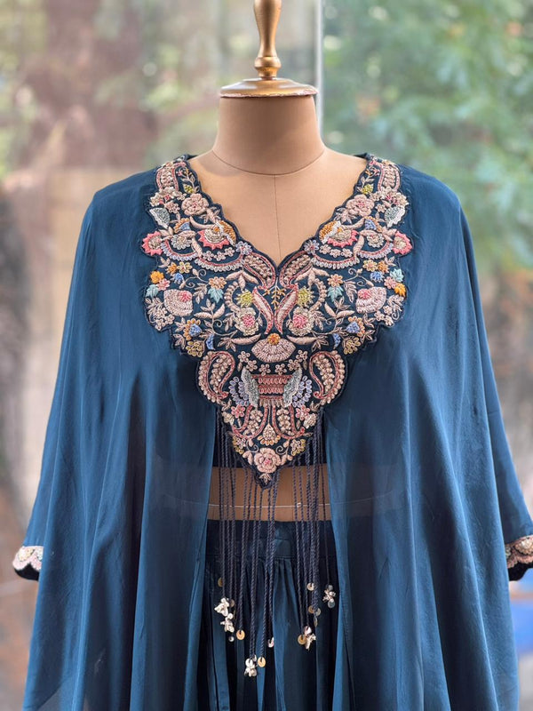 Blue Skirt Set
