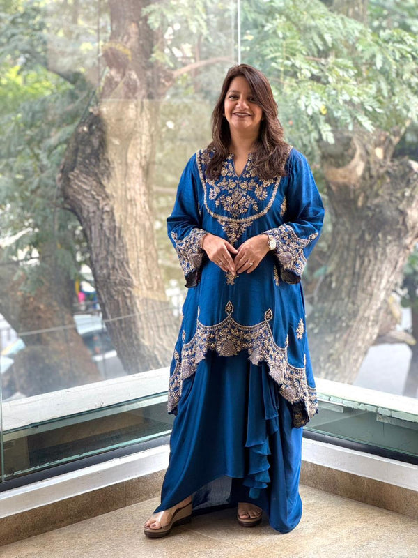 Blue Skirt Set