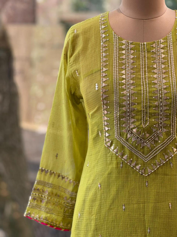 Fluorescent Green Kota Suit