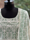 Green Block Print Suit