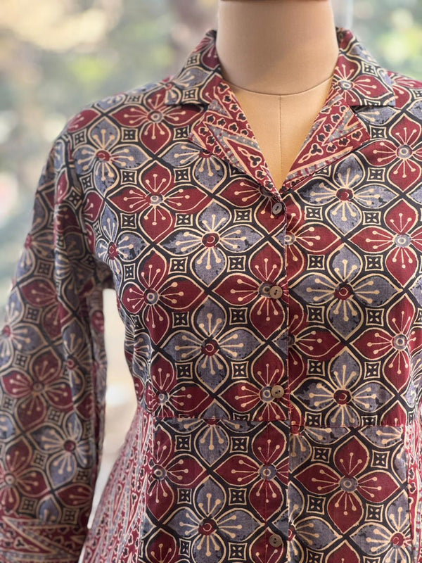 Maroon Printed Tunic