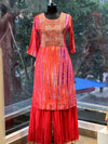 Orange Sharara Set