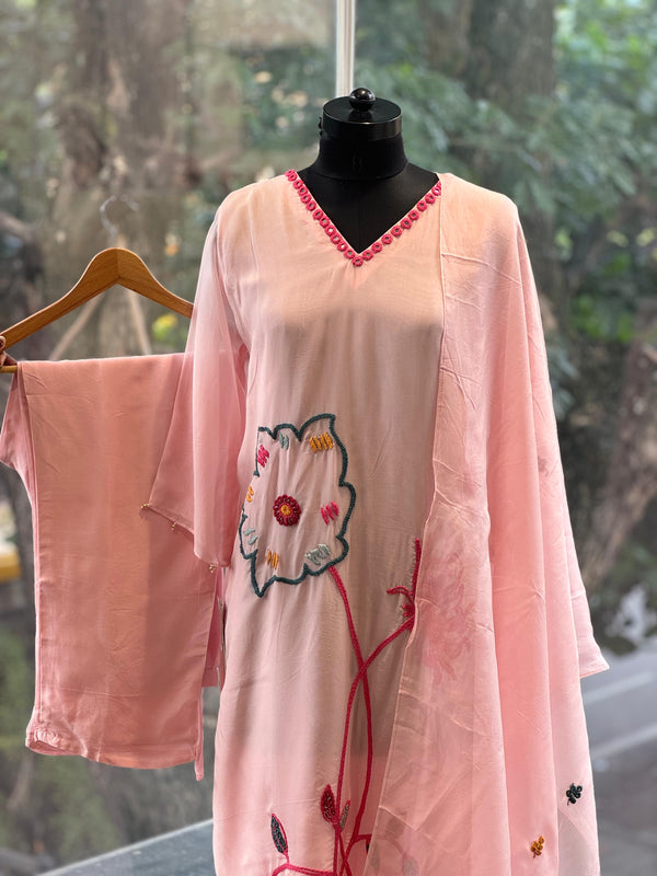 Light Pink Dupatta Set